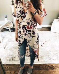 Leith High/Low Wrap Tunic Mirror Selfie